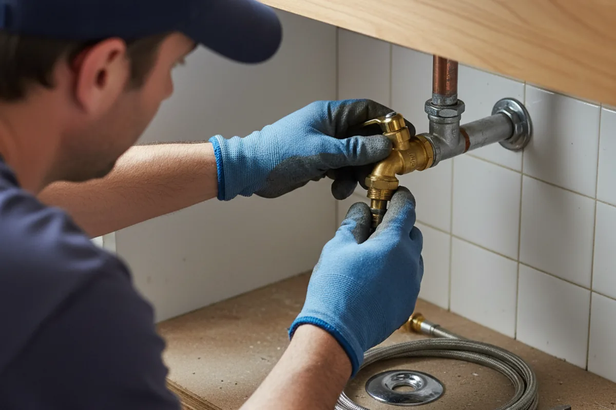 Shutoff valve and fitting work during Repiping in Myrtle